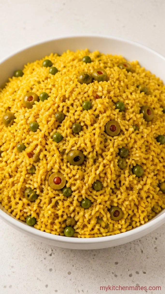 Arroz con Gandules: 30-Minute Puerto Rican Rice with Sofrito and Pigeon Peas Step 4: Fluff and Pile High