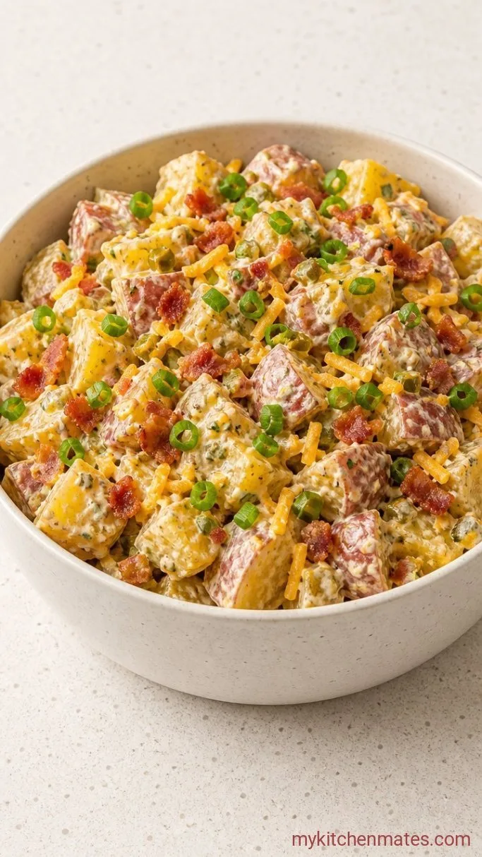 Creamy Jalapeno Popper Potato Salad Step 4: Fold and Serve the Salad