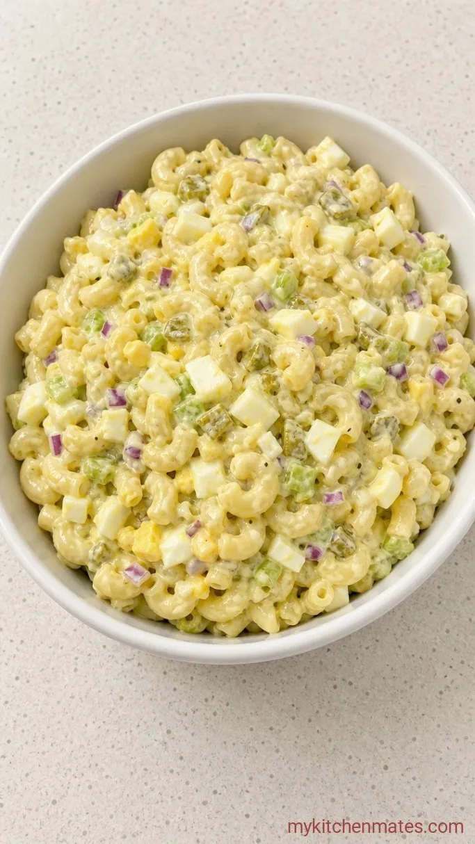 Creamy Macaroni Salad with Egg Step 4: Fold Everything Together