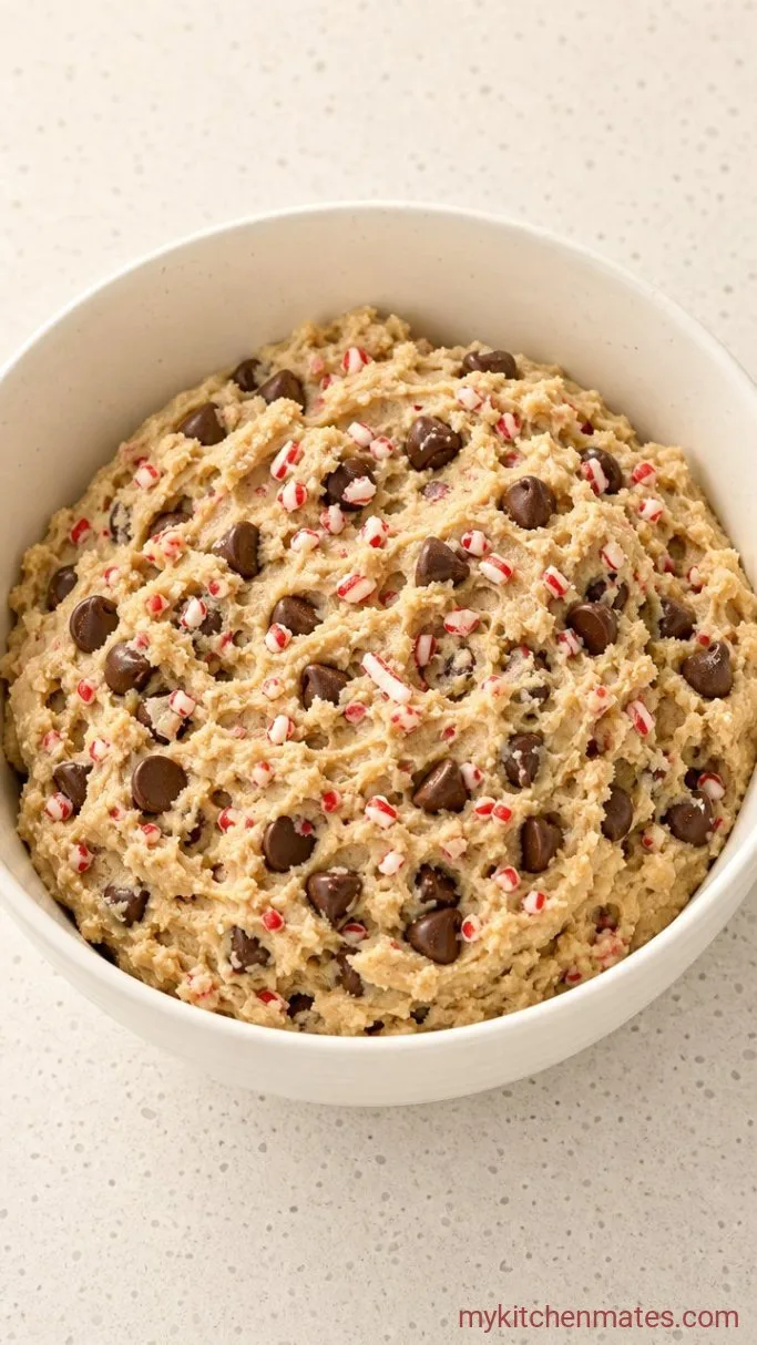 Soft and Chewy Peppermint Chocolate Chip Cookies Step 4: Fold in the Chocolate and Candy