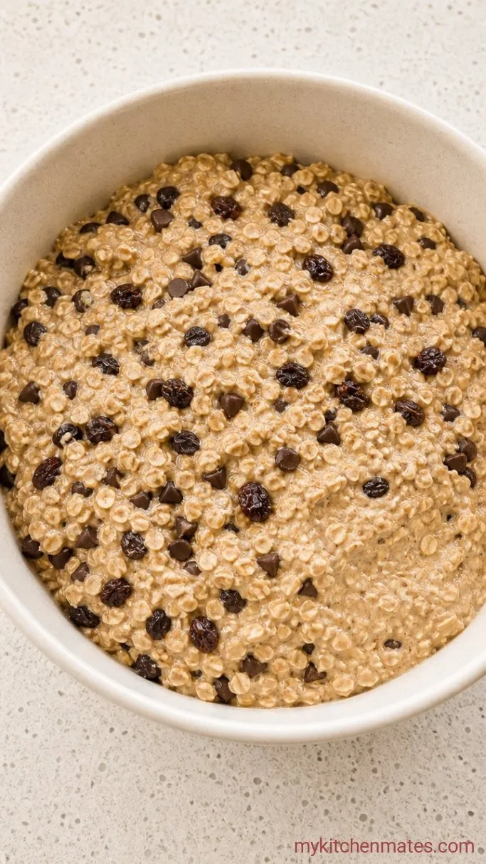 Soft and Chewy Oatmeal Raisin Chocolate Chip Cookies Step 4: Fold in the Chocolate and Raisins
