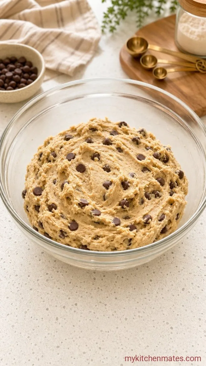 Chewy Oat Flour Chocolate Chip Cookies Step 4: Fold in the Chocolate Chips and Chill