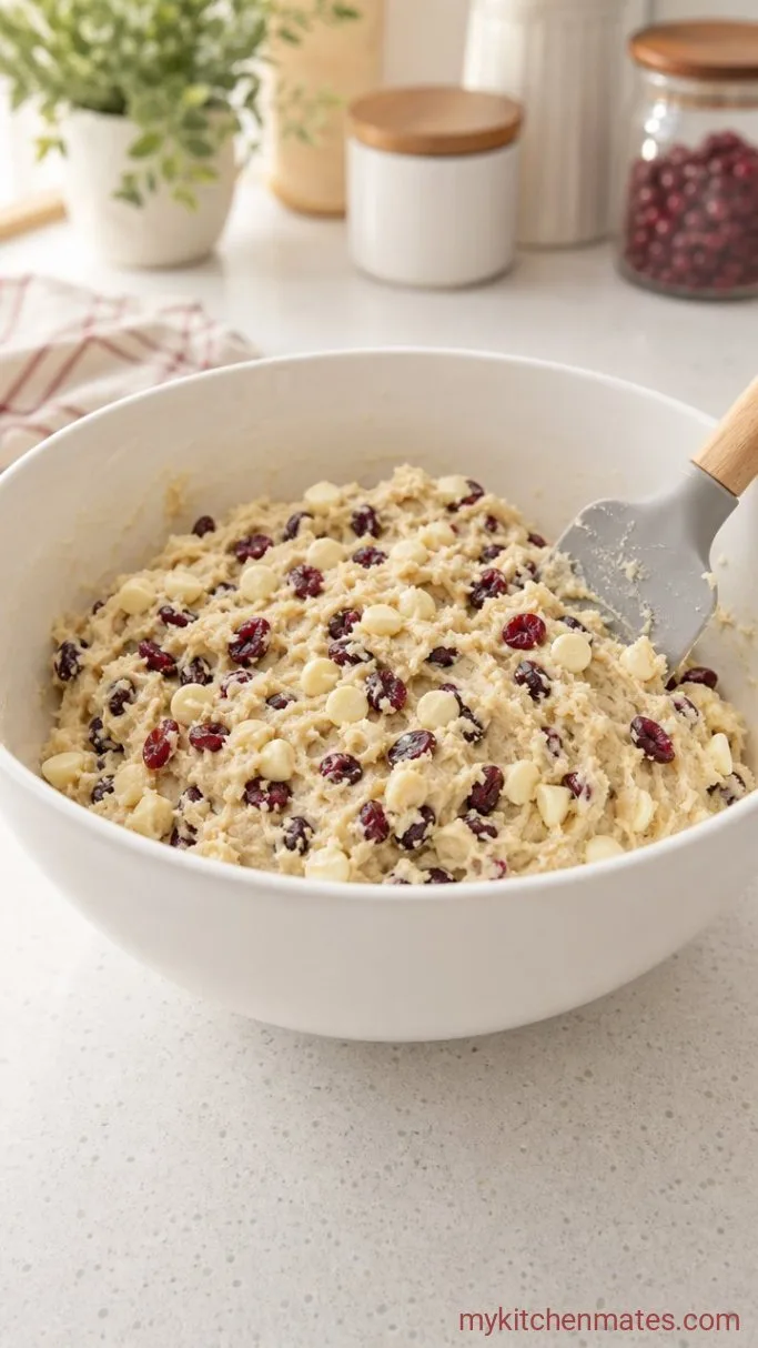 Chewy Cranberry White Chocolate Chip Cookies Step 4: Fold in the Cranberries and White Chocolate