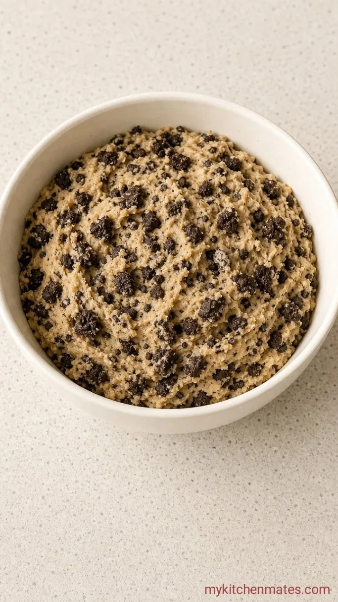 Soft and Chewy Oreo Cheesecake Cookies Step 4: Fold in the Crushed Oreos and Chill