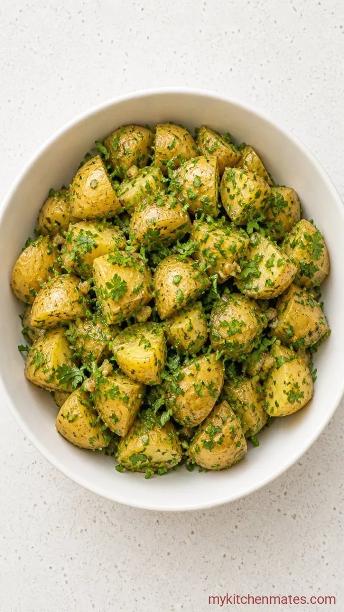 Tangy No-Mayo Potato Salad Step 4: Fold in the Herbs and Serve