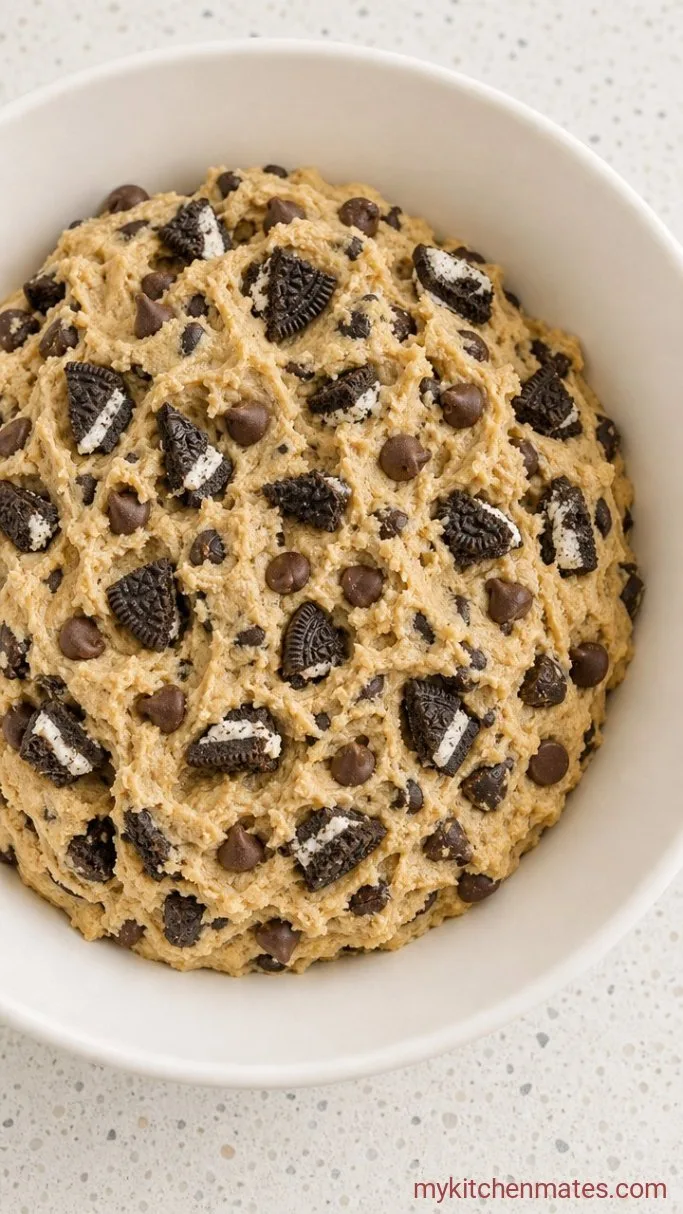 Step 4: Fold in the Oreos and Chocolate Chips