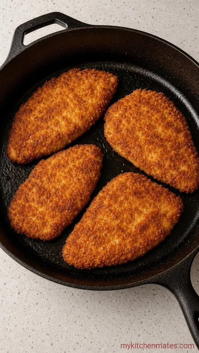Crispy Chicken Katsu Curry with Rich Japanese Curry Sauce Step 4: Fry the Chicken
