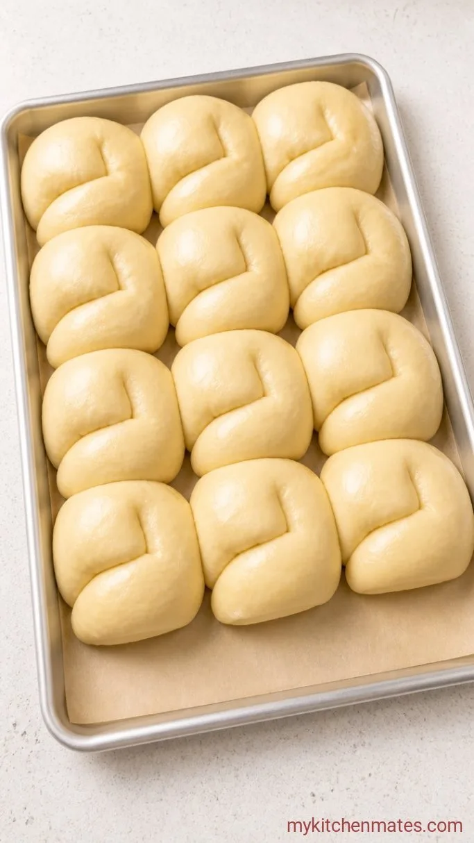 Fluffy Parker House Rolls with Buttery Tops Step 4: Give Them a Second Rise
