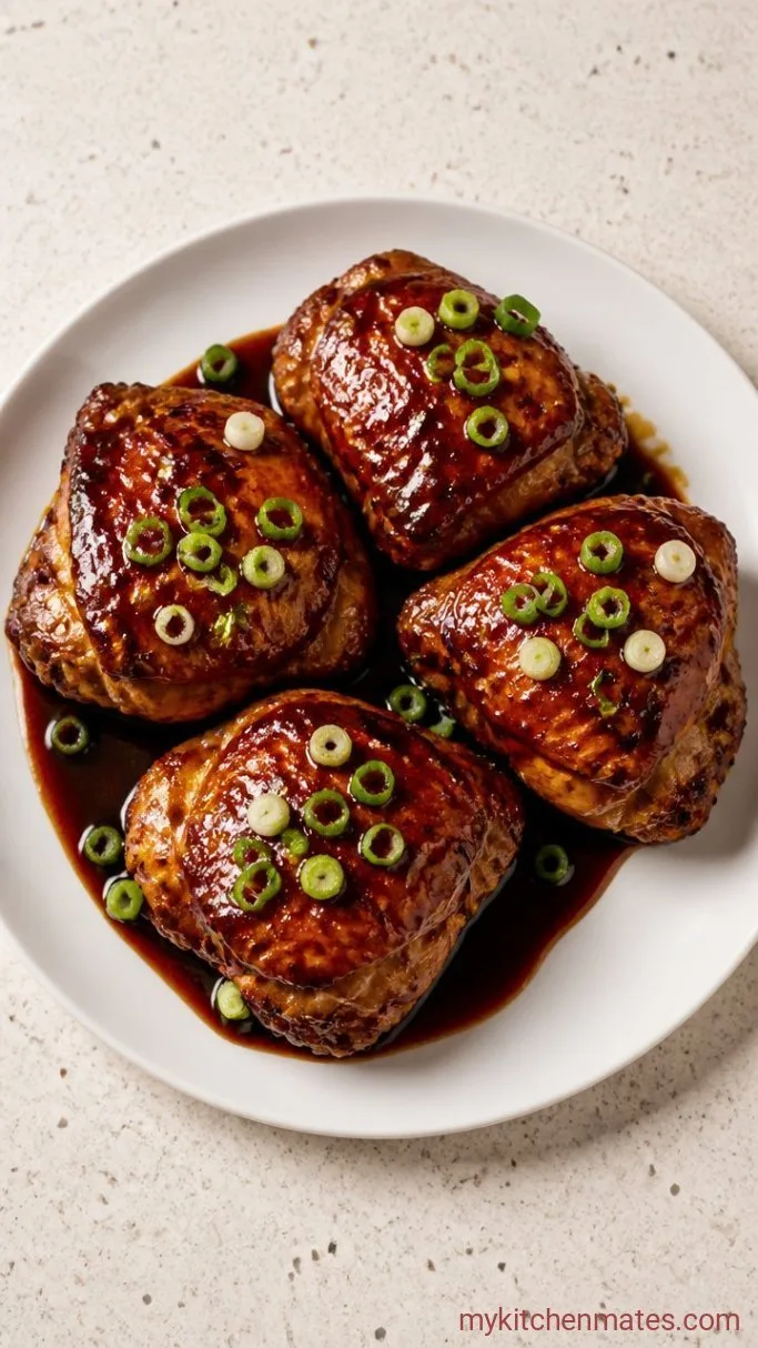 Sticky Soy Sauce Chicken Thighs Step 4: Glaze and Serve
