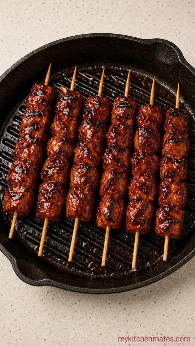 Sticky BBQ Chicken Skewers (Ready in 30 Minutes) Step 4: Glaze and Serve
