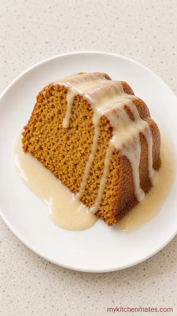 Spiced Pumpkin Bundt Cake (A Cozy Fall Bundt Cake) Step 4: Glaze and Slice