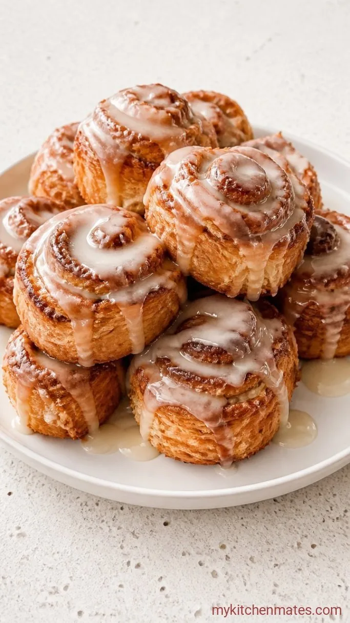 30-Minute Croissant Cinnamon Rolls Step 4: Glaze While Warm