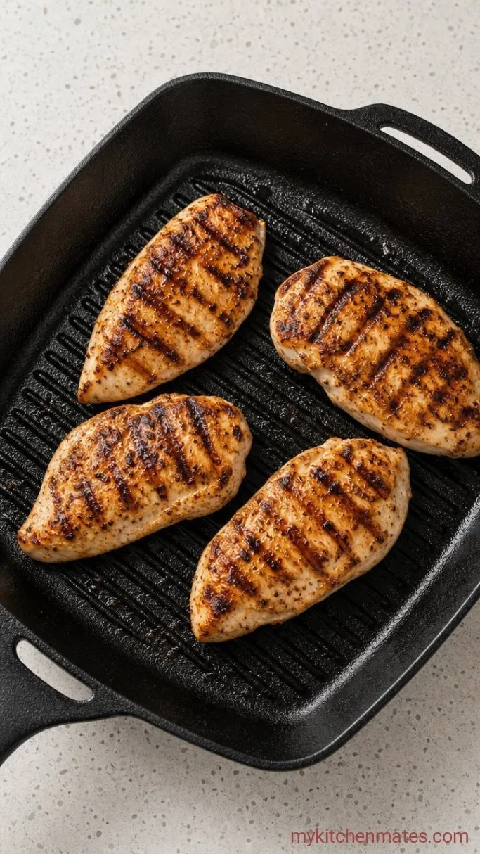 Grilled Chicken Caesar Salad with Homemade Garlic-Anchovy Dressing Step 4: Grill the Chicken
