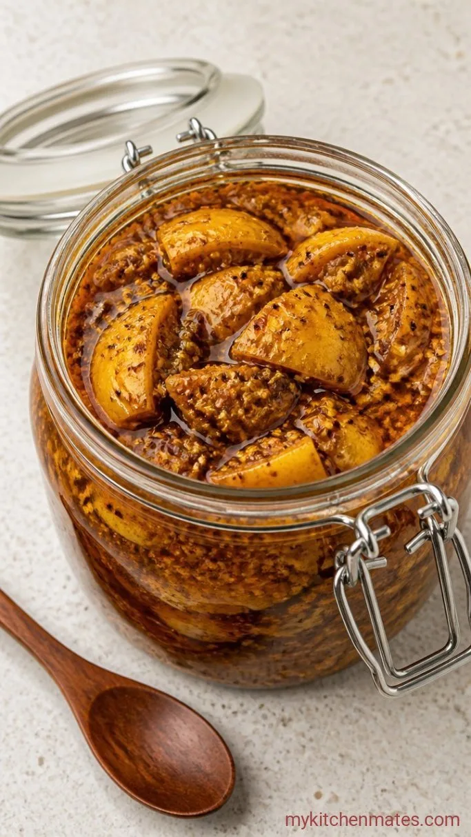 Spicy & Tangy Indian Lemon Pickle (Nimbu Ka Achar) Step 4: Jar and Seal the Pickle
