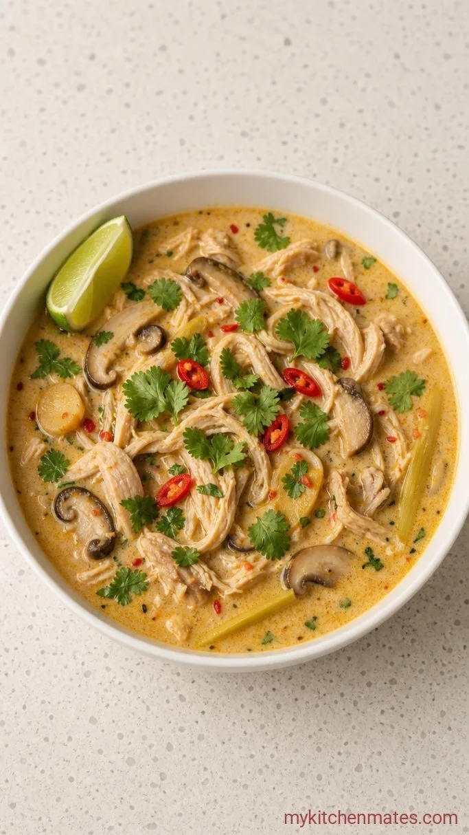 30-Minute Thai Chicken Soup (Tom Kha Gai) Step 4: Ladle and Garnish the Soup