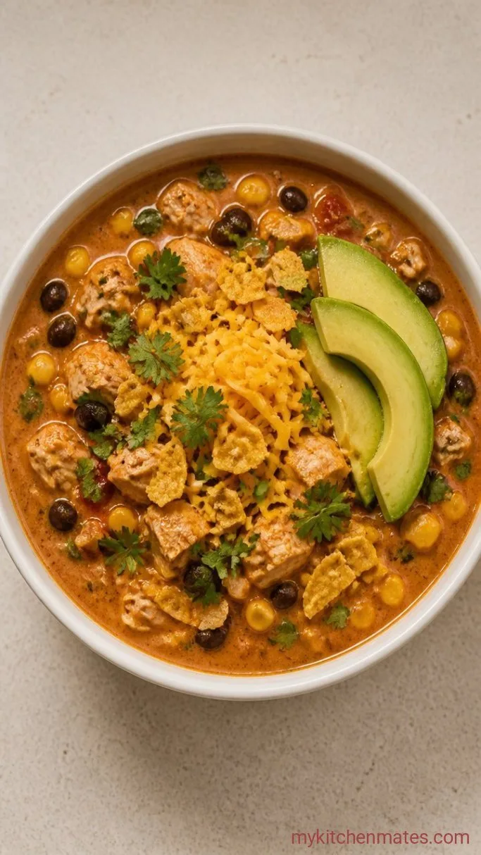 Creamy Chicken Enchilada Soup (One Pot, 30 Minutes) Step 4: Ladle and Garnish