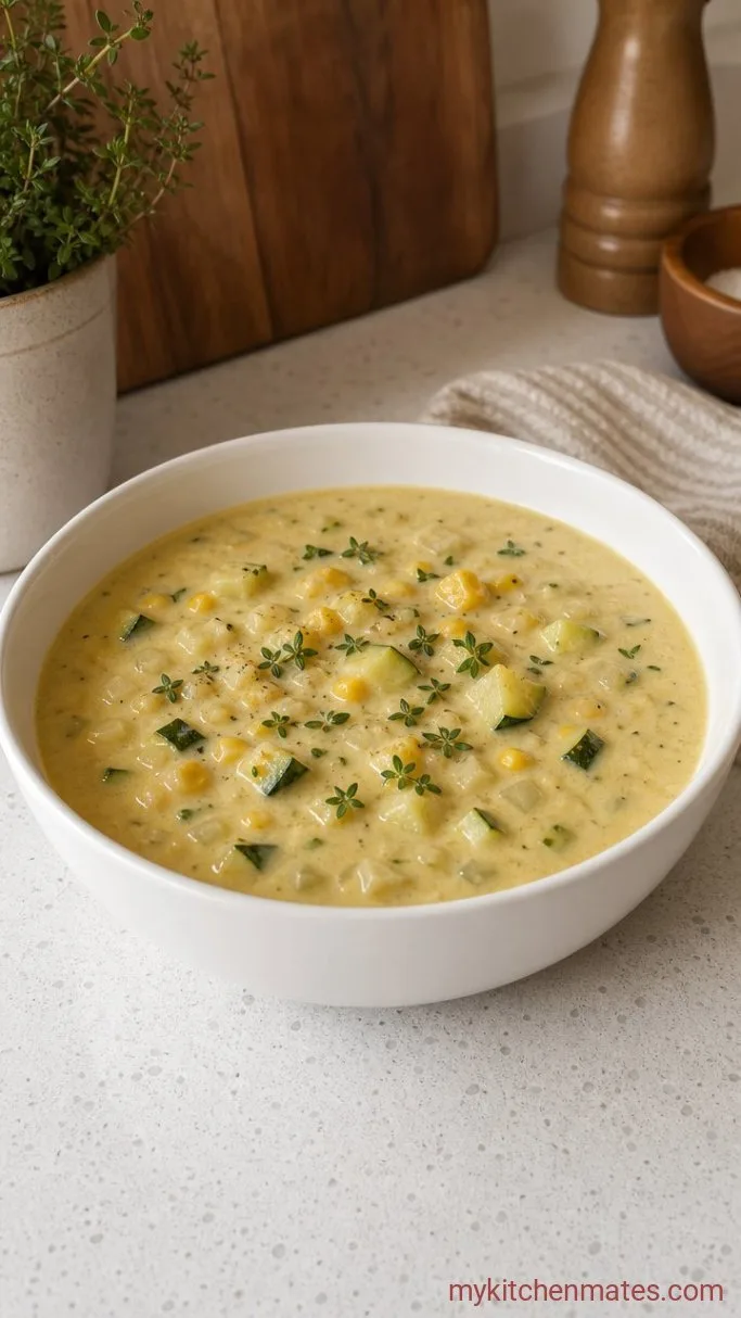 Creamy Zucchini Corn Chowder Step 4: Ladle and Serve the Chowder