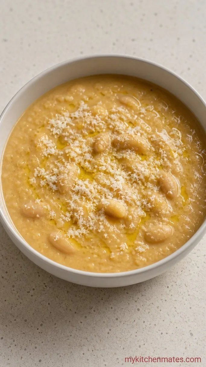 30-Minute Creamy Butter Bean Soup Step 4: Ladle and Serve with Parmesan