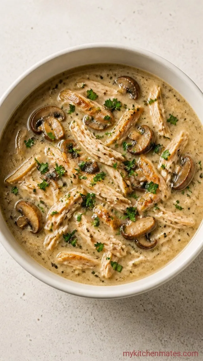 Quick Rotisserie Chicken Mushroom Soup Step 4: Ladle and Serve