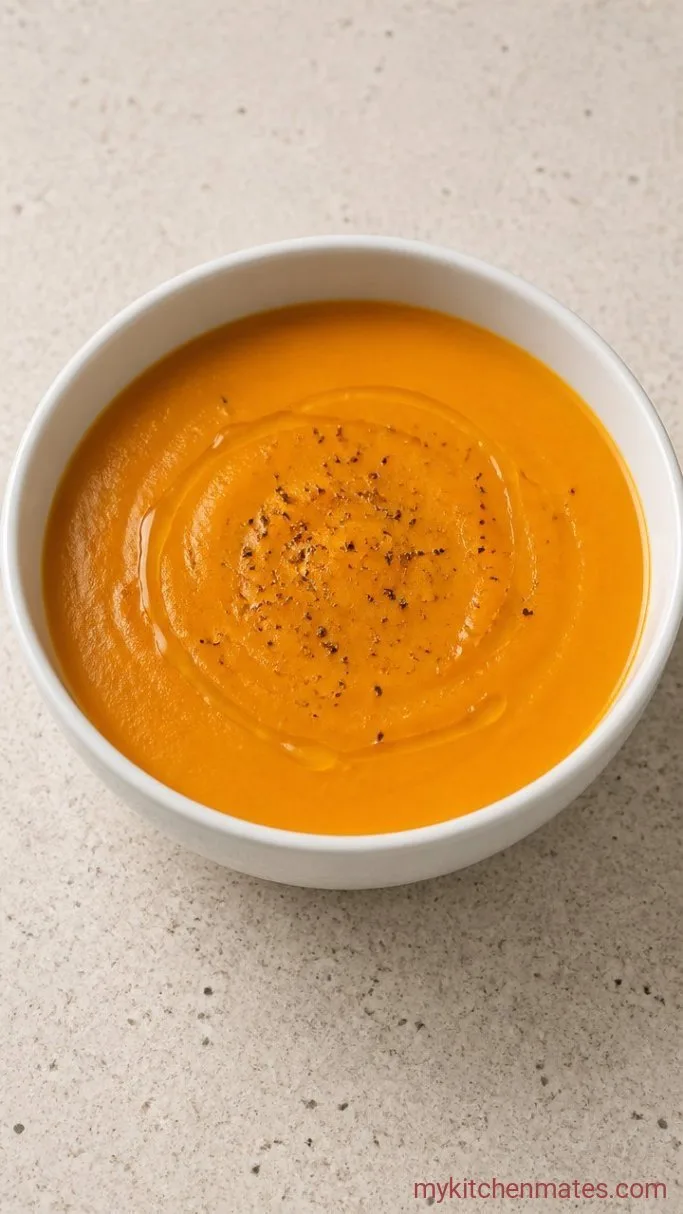 30-Minute Creamy Sweet Potato Carrot Soup Step 4: Ladle and Serve