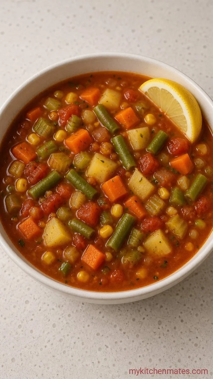 Quick 30-Minute Vegan Vegetable Soup Step 4: Ladle and Serve