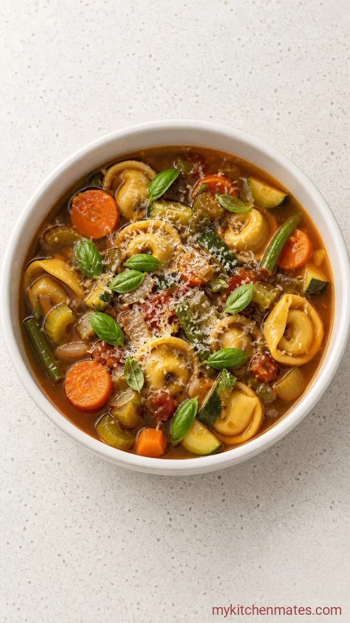 30-Minute Vegetable Tortellini Soup Step 4: Ladle and Serve