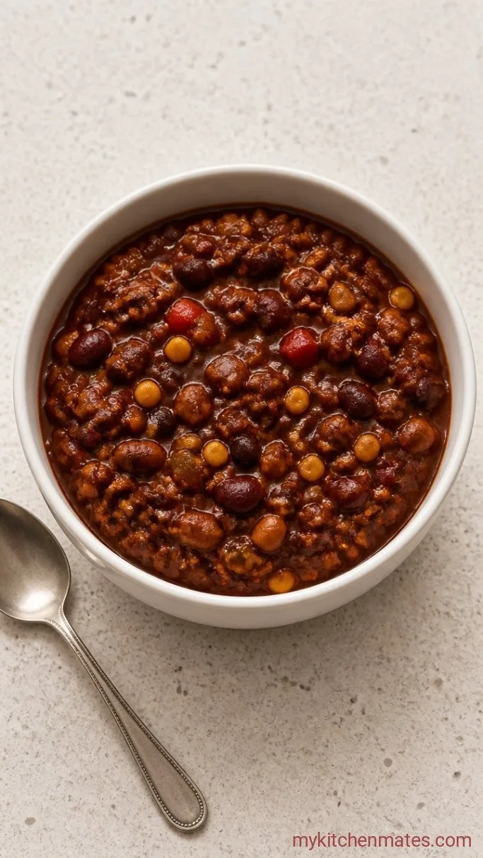 Dump-and-Go Vegan Chili in the Crockpot Step 4: Ladle into Bowls and Serve