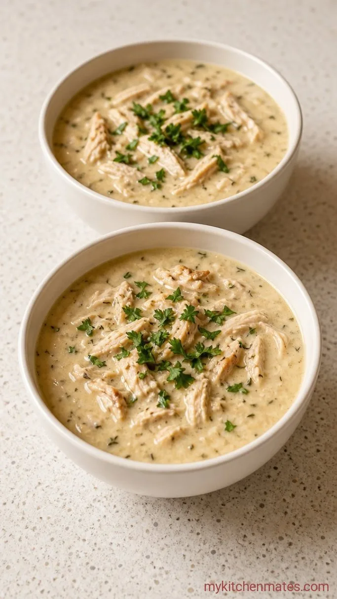 30-Minute Cream of Chicken Soup Step 4: Ladle Into Bowls