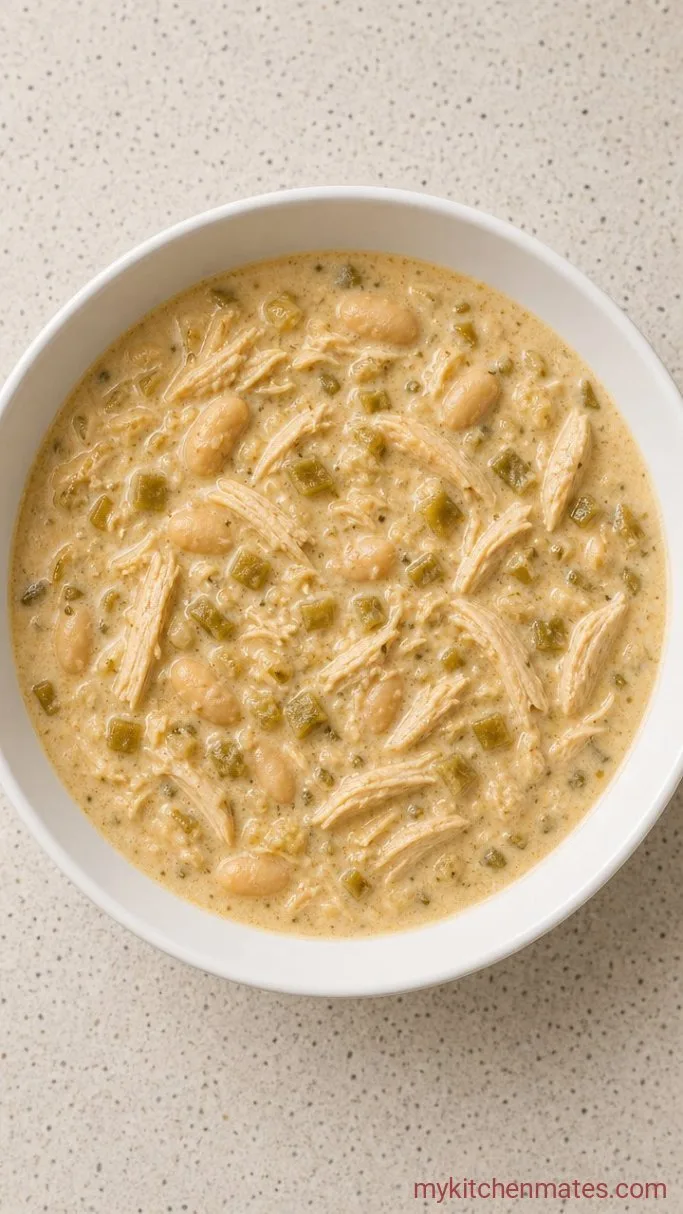 30-Minute Dairy Free White Chicken Chili Step 4: Ladle Into Bowls