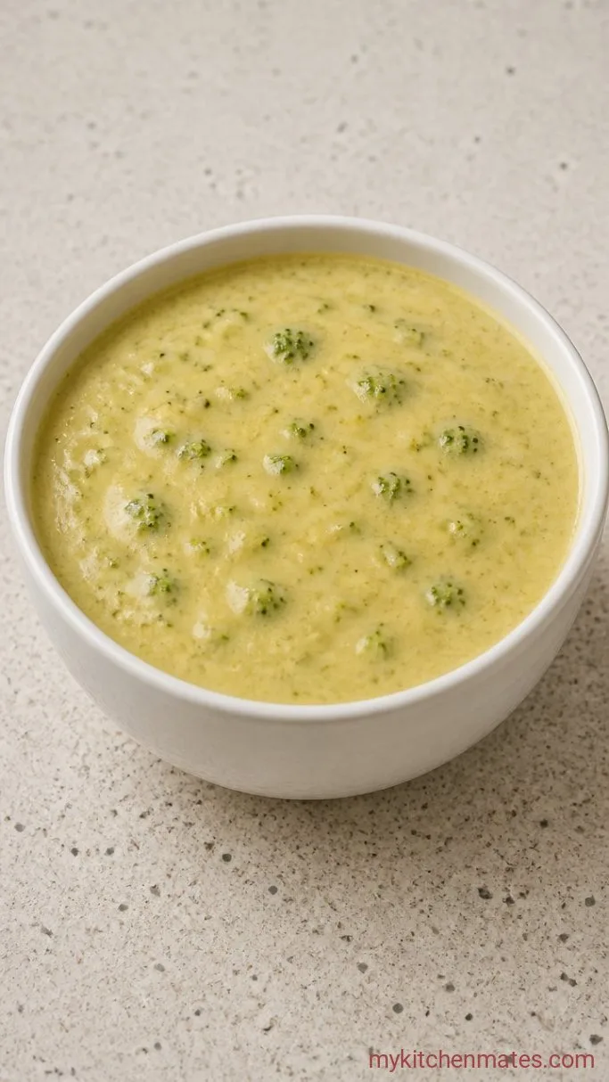 Creamy Crockpot Broccoli Cheese Soup Step 4: Ladle into Bowls