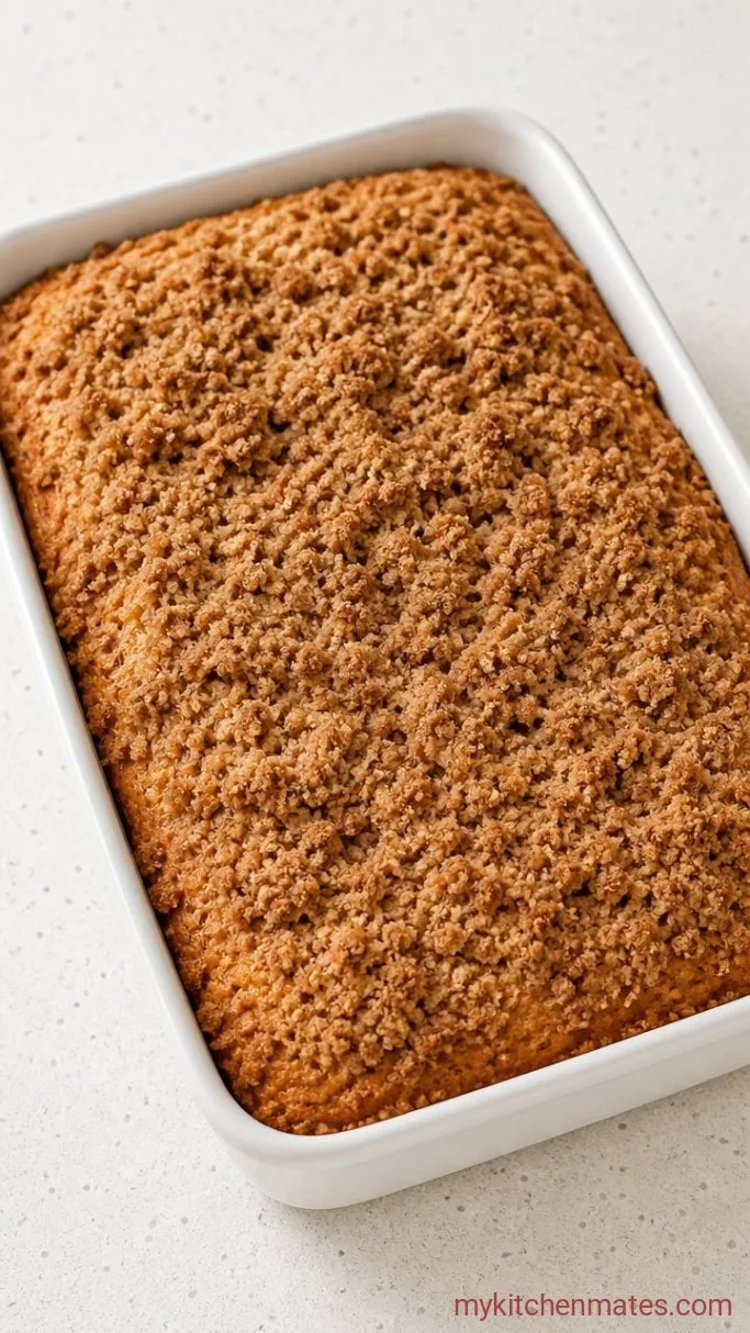 Sourdough Discard Coffee Cake (Ready in Under an Hour) Step 4: Layer and Bake the Cake