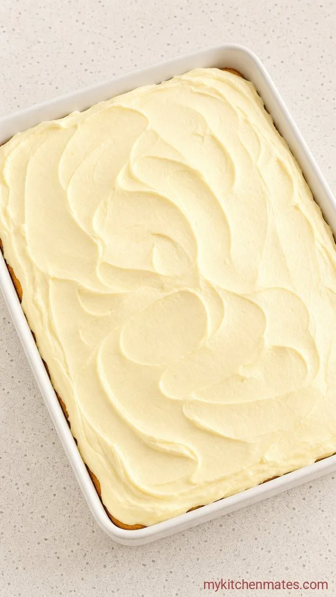 Easy Lemon Blueberry Poke Cake Step 4: Layer and Chill