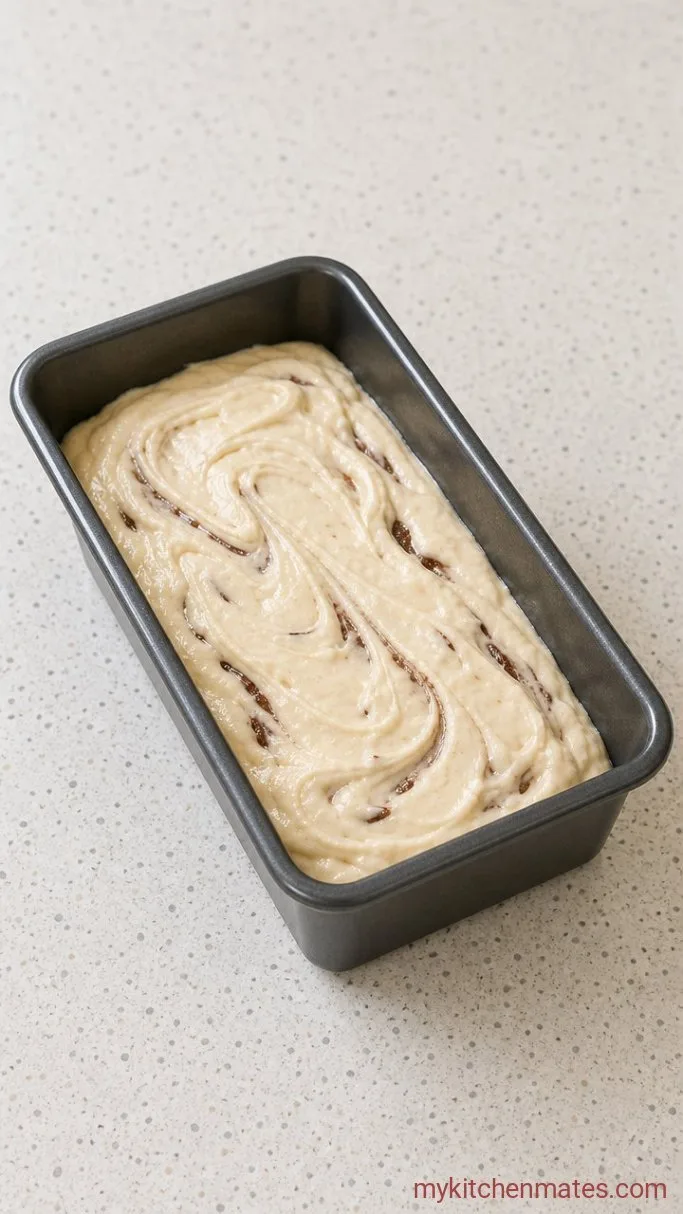 Quick Cinnamon Sugar Sourdough Bread (No Yeast) Step 4: Layer Batter and Cinnamon Sugar