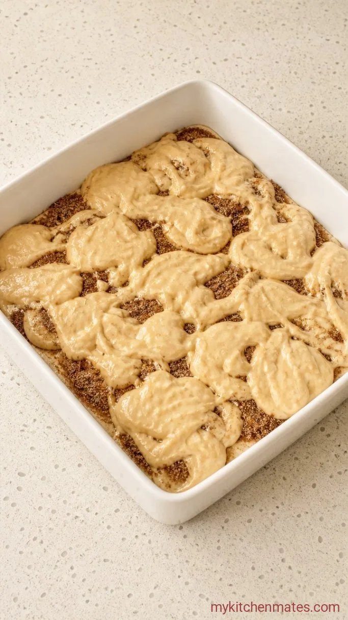 Step 4: Layer the Batter and Cinnamon Swirl