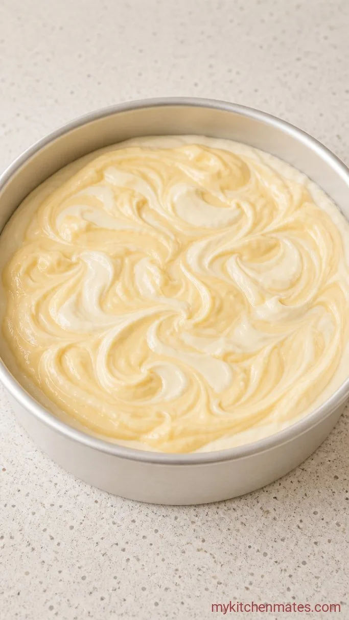 White German Chocolate Cake Cheesecake Step 4: Layer the Batters in the Pan