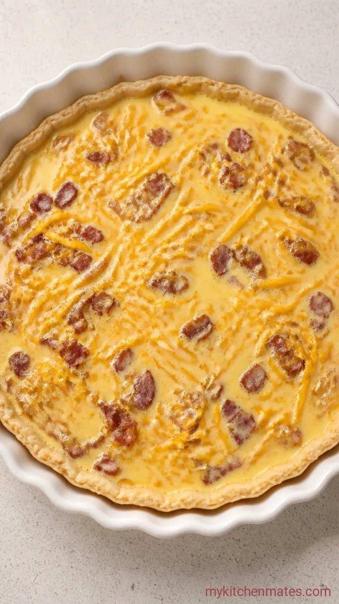 Step 4: Layer the Filling and Pour the Custard