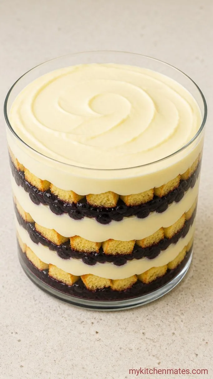 No-Bake Lemon Blueberry Trifle Step 4: Layer the Trifle