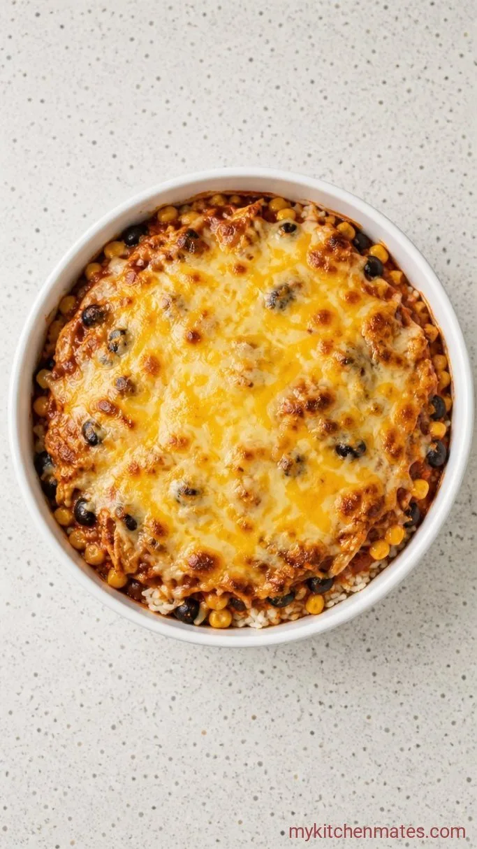30-Minute Chicken Enchilada Bowl Step 4: Melt the Cheese