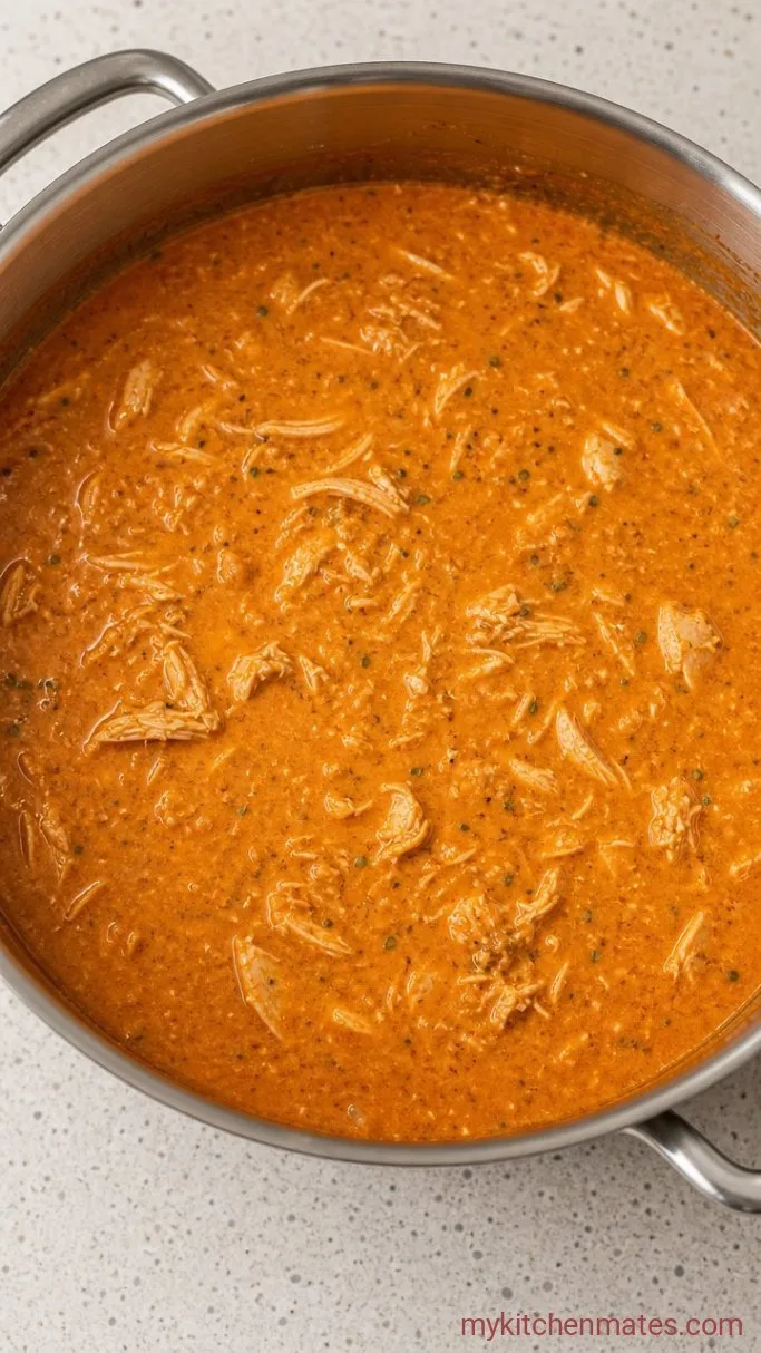 Creamy Keto Chicken Enchilada Soup (30 Minutes) Step 4: Melt the Cheese
