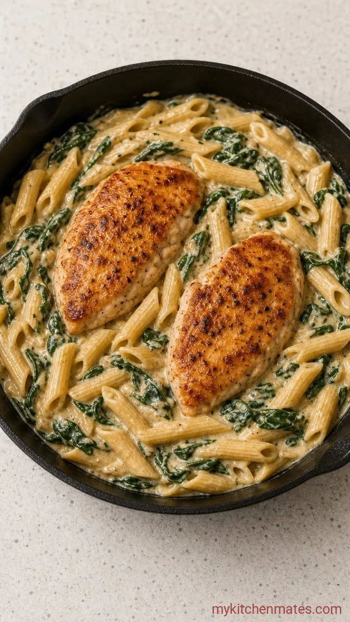 Step 4: Mix in the Pasta and Spinach