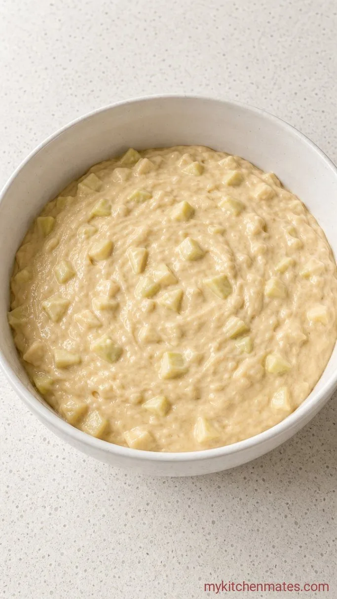 Moist Apple Sour Cream Coffee Cake with Cinnamon Streusel Step 4: Mix the Batter
