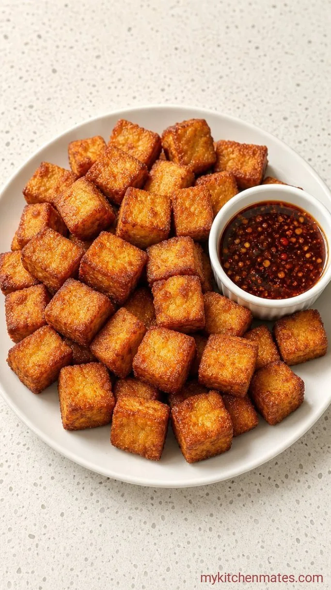 Crispy Air Fryer Tofu in 20 Minutes Step 4: Mix the Dipping Sauce and Serve