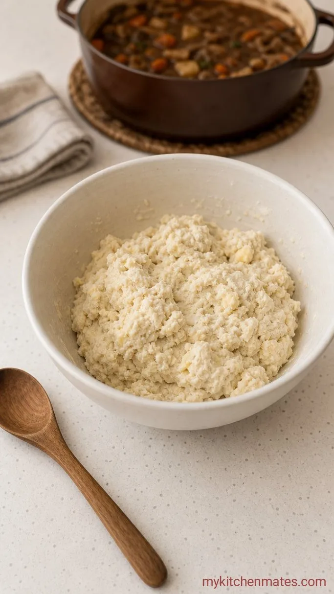 Creamy Gluten-Free Chicken and Dumplings Step 4: Mix the Dumpling Dough