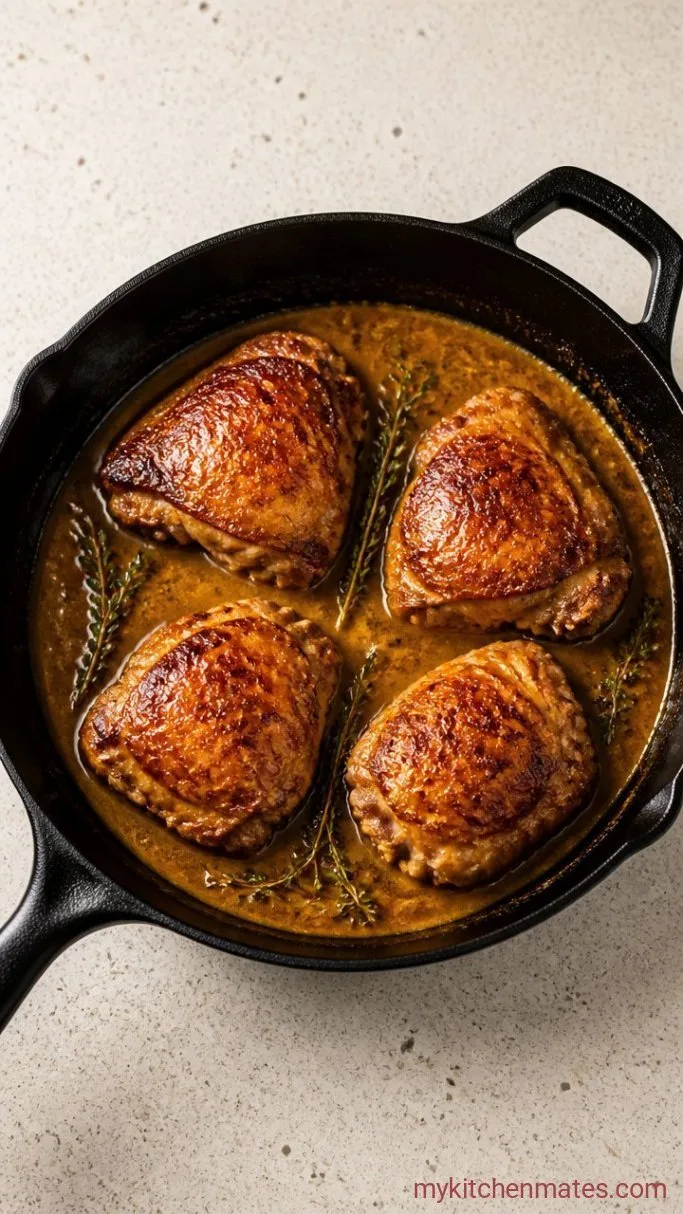 One-Pan Baked Chicken and Gravy Step 4: Nestle the Chicken and Bake