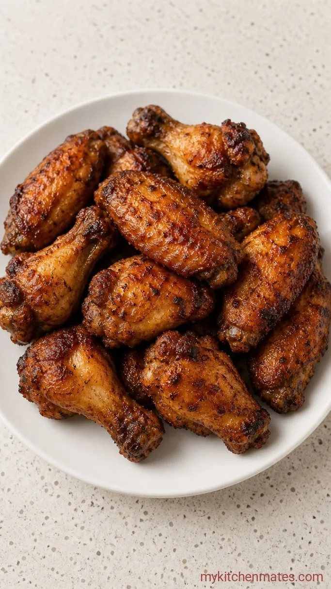 Crispy Air Fryer Chicken Wings in 30 Minutes Step 4: Pile onto a Plate and Serve