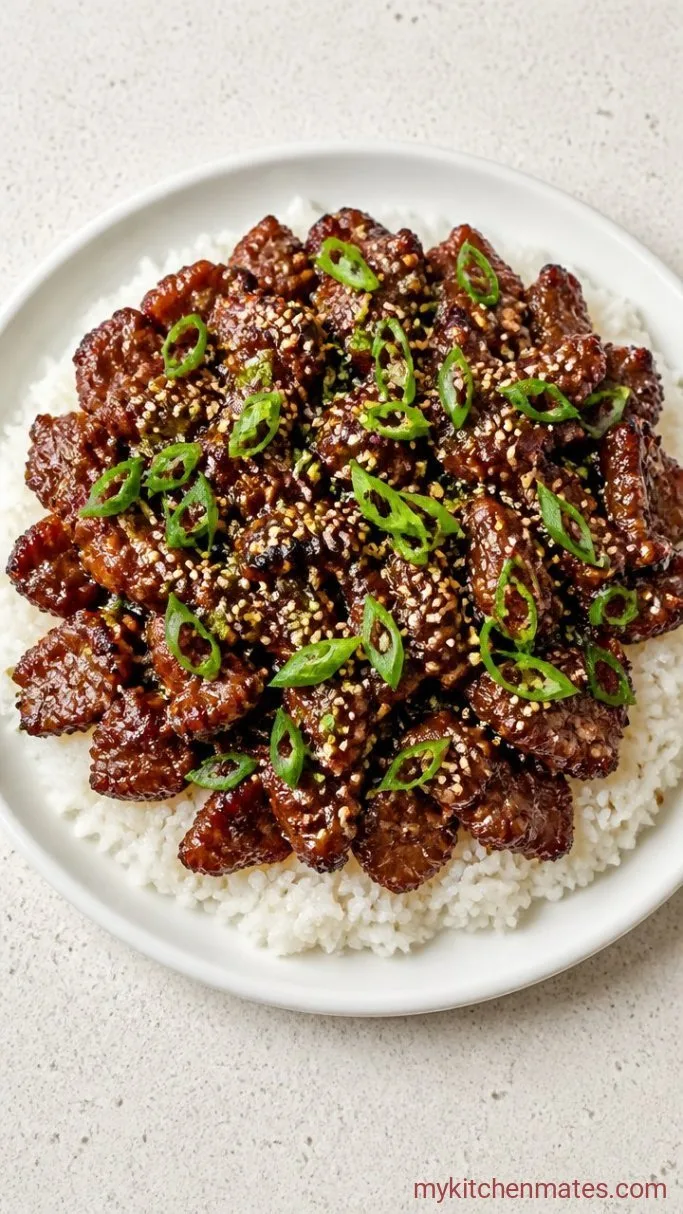 Step 4: Pile Over Rice and Finish with Sesame