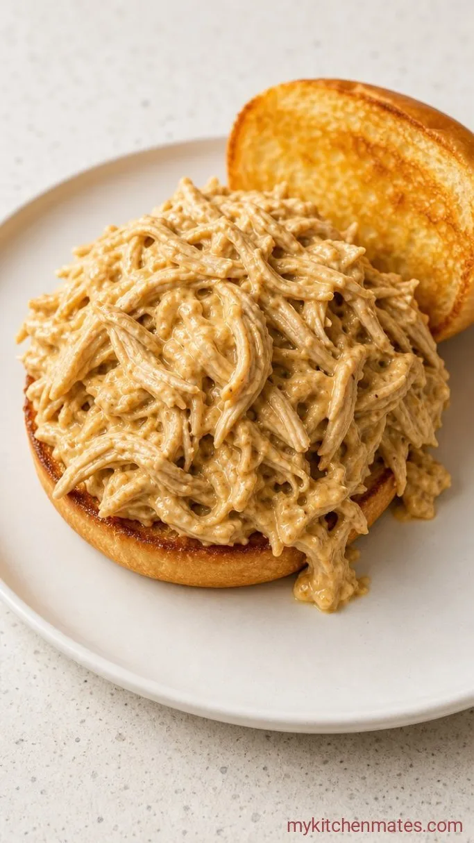 Step 4: Pile the Chicken Onto Toasted Buns