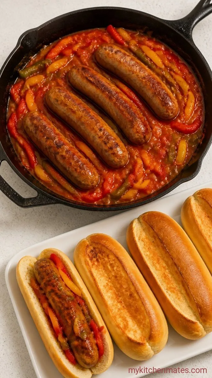 Step 4: Pile the Sausage and Peppers onto Rolls