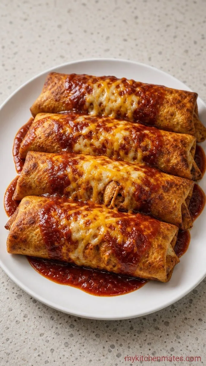 Step 4: Plate and Drizzle with Enchilada Sauce
