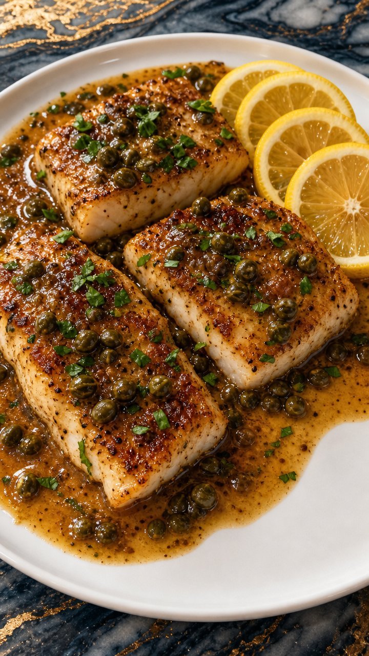 Step 4: Plate and Garnish the Halibut